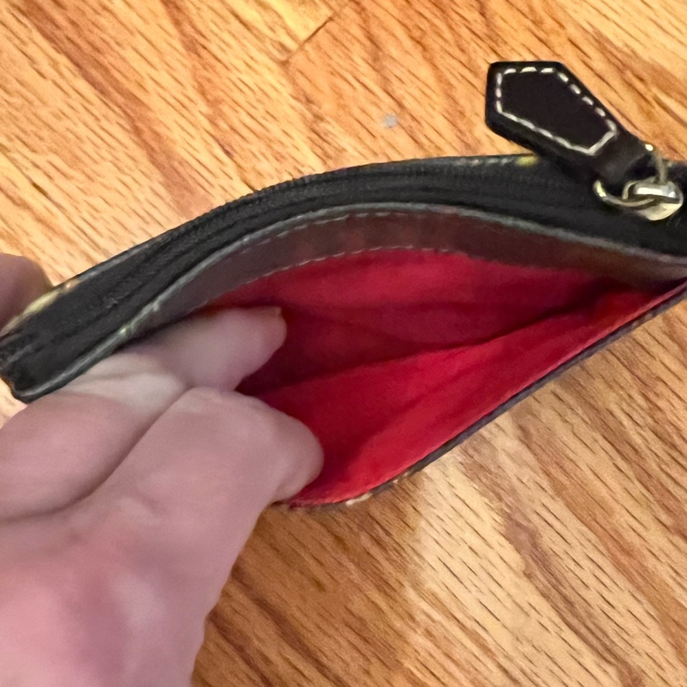 Vintage 2003 Dooney and Bourke Plaid Wallet Change Purse with Key Ring - Picture 5 of 6